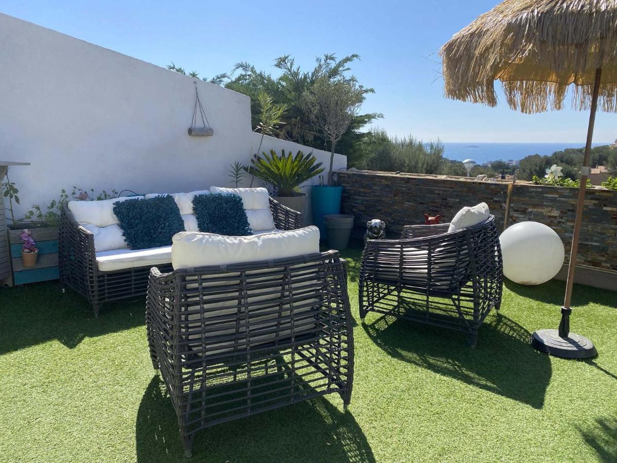 Vuemer Bandol - Grande Terrasse De 45M2 Vue Mer Piscine Parking Luaran gambar
